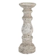 Large Stone Ceramic Column Candle Holder - Thumb 1