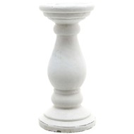 Small Matt White Ceramic Candle Holder - Thumb 1