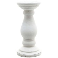 Large Matt White Ceramic Candle Holder - Thumb 1