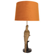Percy The Parrot Gold And Black Lamp With Burnt Orange Shade - Thumb 3