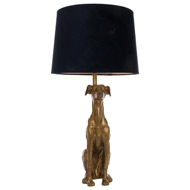 William The Whippet Gold Lamp With Charcoal Shade - Thumb 4
