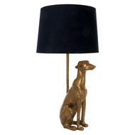 William The Whippet Gold Lamp With Charcoal Shade - Thumb 1