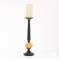 Black And Gold Large Column Candle Stand - Thumb 2