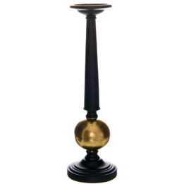 Black And Gold Large Column Candle Stand - Thumb 1
