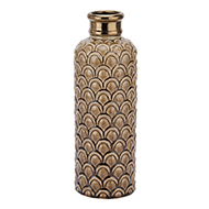 Seville Collection Large Caramel Scalloped Vase - Thumb 1