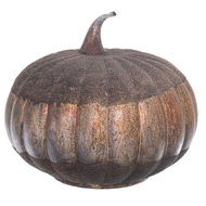 Large Burnished Decorative Pumpkin - Thumb 1