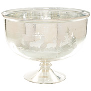 The Noel Collection Silver Forest Scene Footed Bowl - Thumb 1