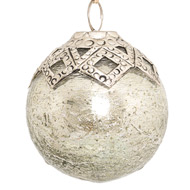 The Noel Collection Mercury Diamond Crested Small Bauble - Thumb 1