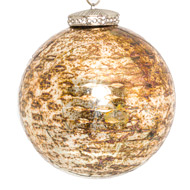 The Noel Collection Burnished Etched Medium Bauble - Thumb 1
