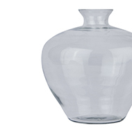 Clear Glass Squat Stem Vase - Thumb 2
