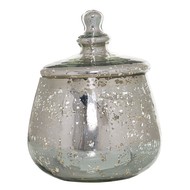 The Noel Collection Large Silver Bulbous Trinket Jar - Thumb 1