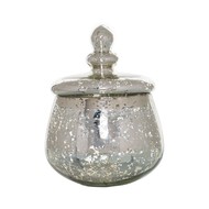 The Noel Collection Medium Silver Bulbous Trinket Jar - Thumb 1