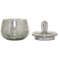 The Noel Collection Small Silver Bulbous Trinket Jar - Thumb 2