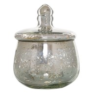 The Noel Collection Small Silver Bulbous Trinket Jar - Thumb 1