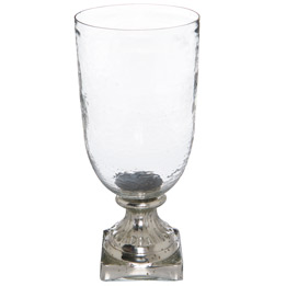 Silver Footed Large Hurricane Lamp - Thumb 1