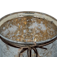 Mercury Hammered Heart Large Candle Holder - Thumb 2