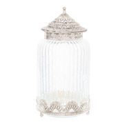 Decorative Silver Topped Large Trinket Jar - Thumb 1