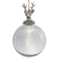 The Noel Collection Smoked Midnight Stag Top Bauble - Thumb 1