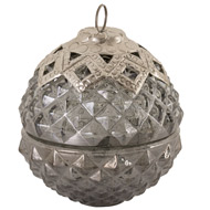 Noel Collection Midnight Filigree Crested Trinket Bauble - Thumb 1