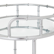 Silver Round Drinks Trolley - Thumb 2