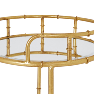 Gold Round Drinks Trolley - Thumb 2