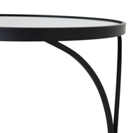 Concaved Set Of Two Black Mirrored Side Tables - Thumb 3