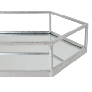 Silver Hexagon Set Of Two Trays - Thumb 3