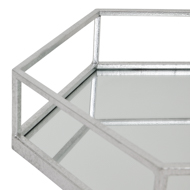 Silver Hexagon Set Of Two Trays - Thumb 4