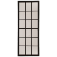 Tall Black Wooden Window Mirror - Thumb 1