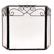 Chrome Topped Three Fold Fire Screen - Thumb 1