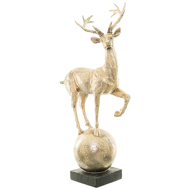 Large Stag On Ball Ornament - Thumb 2