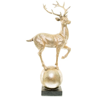 Large Stag On Ball Ornament - Thumb 1