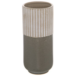 Mason Collection Grey Ceramic Tall Straight Vase - Thumb 1