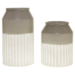 Mason Collection Grey Ceramic Olpe Vase - Thumb 2