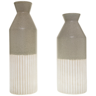 Mason Collection Grey Ceramic Ellipse Vase - Thumb 2
