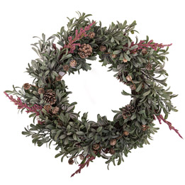 Mulberry And Pinecone Christmas Wreath - Thumb 1