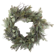 Winter Wreath With Eucalyptus And Fern - Thumb 1