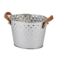 Silver Leather Handled Champagne Cooler - Thumb 1