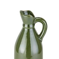 Decorative Tall Olive Stoneware Jug - Thumb 3