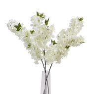 Large White Full Cherry Blossom Stem - Thumb 5