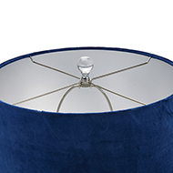 Ice Shadows Table Lamp With Navy Blue Lampshade - Thumb 3