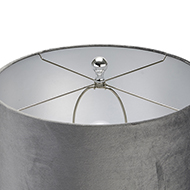 Large Silver Moonshine Table Lamp With Mid Grey Lampshade - Thumb 3