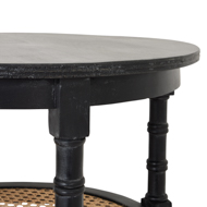 Raffles Black Round Side Table - Thumb 2