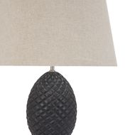 Delaney Grey Pineapple  Lamp With Linen Shade - Thumb 2