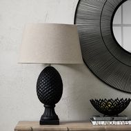 Delaney Grey Pineapple  Lamp With Linen Shade - Thumb 6