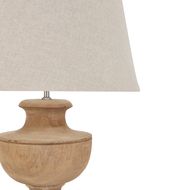 Delaney Natural Wash Urn Lamp With Linen Shade - Thumb 2