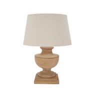 Delaney Natural Wash Urn Lamp With Linen Shade - Thumb 1