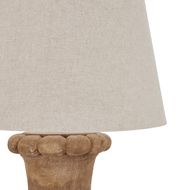 Delaney Natural Wash Fluted Lamp With Linen Shade - Thumb 2