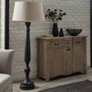 Delaney Grey Droplet Floor Lamp With Linen Shade - Thumb 7