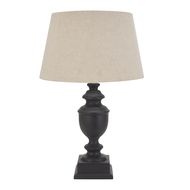 Delaney Collection Grey Urn Lamp With Linen Shade - Thumb 1